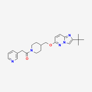 1-{4-[({2-Tert-butylimidazo[1,2-b]pyridazin-6-yl}oxy)methyl]piperidin-1-yl}-2-(pyridin-3-yl)ethan-1-one