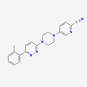 5-{4-[6-(2-Methylphenyl)pyridazin-3-yl]piperazin-1-yl}pyridine-2-carbonitrile