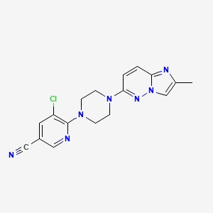 5-Chloro-6-(4-{2-methylimidazo[1,2-b]pyridazin-6-yl}piperazin-1-yl)pyridine-3-carbonitrile