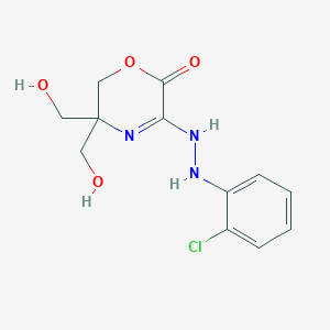 5-[(2-chlorophenyl)hydrazo]-3,3-bis(hydroxymethyl)-2H-1,4-oxazin-6-one