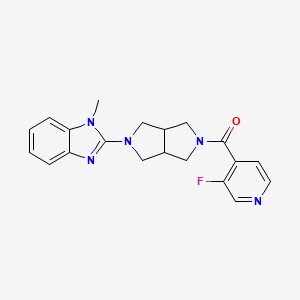 molecular formula C20H20FN5O B12244271 2-[5-(3-fluoropyridine-4-carbonyl)-octahydropyrrolo[3,4-c]pyrrol-2-yl]-1-methyl-1H-1,3-benzodiazole 