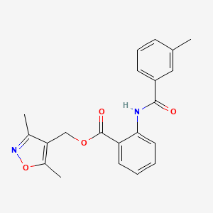 2-[[(3-Methylphenyl)-oxomethyl]amino]benzoic acid (3,5-dimethyl-4-isoxazolyl)methyl ester