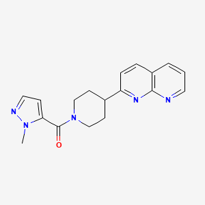 2-[1-(1-methyl-1H-pyrazole-5-carbonyl)piperidin-4-yl]-1,8-naphthyridine