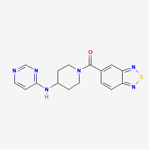 N-[1-(2,1,3-benzothiadiazole-5-carbonyl)piperidin-4-yl]pyrimidin-4-amine