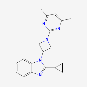 2-cyclopropyl-1-[1-(4,6-dimethylpyrimidin-2-yl)azetidin-3-yl]-1H-1,3-benzodiazole