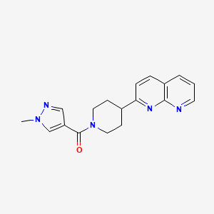 2-[1-(1-methyl-1H-pyrazole-4-carbonyl)piperidin-4-yl]-1,8-naphthyridine