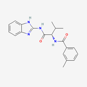 N-[(2S)-1-(1H-benzimidazol-2-ylamino)-3-methyl-1-oxobutan-2-yl]-3-methylbenzamide