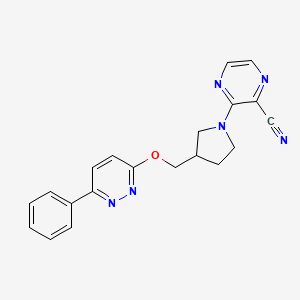 3-(3-{[(6-Phenylpyridazin-3-yl)oxy]methyl}pyrrolidin-1-yl)pyrazine-2-carbonitrile