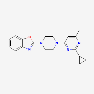 2-[4-(2-Cyclopropyl-6-methylpyrimidin-4-yl)piperazin-1-yl]-1,3-benzoxazole