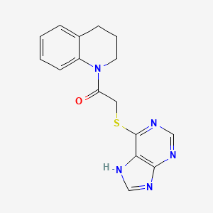 1-(3,4-dihydroquinolin-1(2H)-yl)-2-(7H-purin-6-ylsulfanyl)ethanone