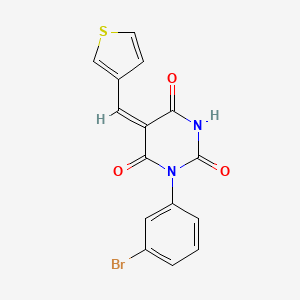 1-(3-bromophenyl)-5-(3-thienylmethylene)-2,4,6(1H,3H,5H)-pyrimidinetrione