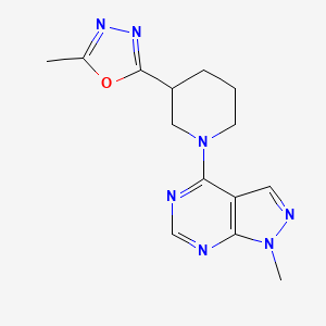 3-(5-methyl-1,3,4-oxadiazol-2-yl)-1-{1-methyl-1H-pyrazolo[3,4-d]pyrimidin-4-yl}piperidine