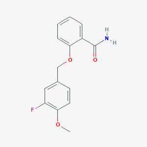 2-[(3-Fluoro-4-methoxyphenyl)methoxy]benzamide