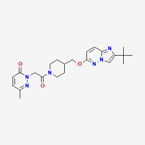 2-(2-{4-[({2-Tert-butylimidazo[1,2-b]pyridazin-6-yl}oxy)methyl]piperidin-1-yl}-2-oxoethyl)-6-methyl-2,3-dihydropyridazin-3-one