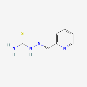molecular formula C8H10N4S B1224446 Hydrazinecarbothioamide, 2-(1-(2-pyridinyl)ethylidene)- CAS No. 6839-90-3