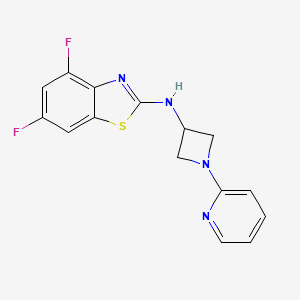 4,6-difluoro-N-[1-(pyridin-2-yl)azetidin-3-yl]-1,3-benzothiazol-2-amine