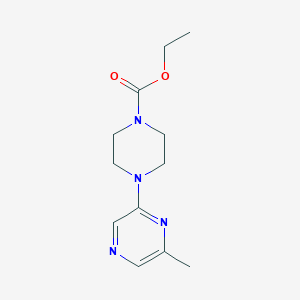 molecular formula C12H18N4O2 B12244512 Ethyl 4-(6-methylpyrazin-2-yl)piperazine-1-carboxylate 