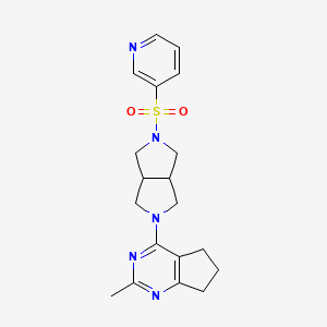 3-[(5-{2-methyl-5H,6H,7H-cyclopenta[d]pyrimidin-4-yl}-octahydropyrrolo[3,4-c]pyrrol-2-yl)sulfonyl]pyridine