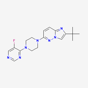 4-(4-{2-Tert-butylimidazo[1,2-b]pyridazin-6-yl}piperazin-1-yl)-5-fluoropyrimidine