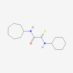 N-cycloheptyl-2-(cyclohexylamino)-2-sulfanylideneacetamide