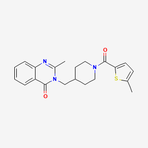 2-Methyl-3-{[1-(5-methylthiophene-2-carbonyl)piperidin-4-yl]methyl}-3,4-dihydroquinazolin-4-one