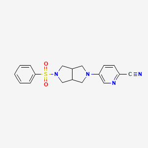 5-[5-(Benzenesulfonyl)-octahydropyrrolo[3,4-c]pyrrol-2-yl]pyridine-2-carbonitrile