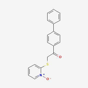 2-[(1-Oxido-2-pyridin-1-iumyl)thio]-1-(4-phenylphenyl)ethanone