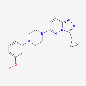 molecular formula C19H22N6O B12244571 1-{3-Cyclopropyl-[1,2,4]triazolo[4,3-b]pyridazin-6-yl}-4-(3-methoxyphenyl)piperazine 