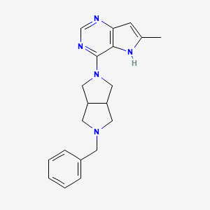 molecular formula C20H23N5 B12244592 2-benzyl-5-{6-methyl-5H-pyrrolo[3,2-d]pyrimidin-4-yl}-octahydropyrrolo[3,4-c]pyrrole 