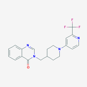 3-({1-[2-(Trifluoromethyl)pyridin-4-yl]piperidin-4-yl}methyl)-3,4-dihydroquinazolin-4-one