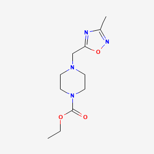 Ethyl 4-[(3-methyl-1,2,4-oxadiazol-5-yl)methyl]piperazine-1-carboxylate