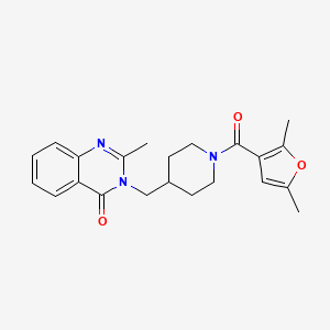 3-{[1-(2,5-Dimethylfuran-3-carbonyl)piperidin-4-yl]methyl}-2-methyl-3,4-dihydroquinazolin-4-one