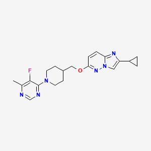 4-{4-[({2-Cyclopropylimidazo[1,2-b]pyridazin-6-yl}oxy)methyl]piperidin-1-yl}-5-fluoro-6-methylpyrimidine