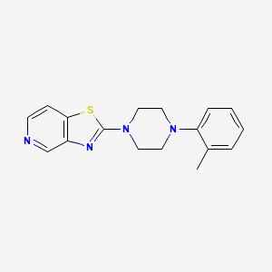 molecular formula C17H18N4S B12244647 1-(2-Methylphenyl)-4-{[1,3]thiazolo[4,5-c]pyridin-2-yl}piperazine 