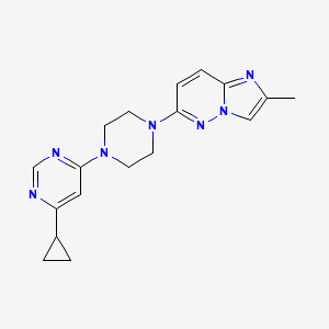 4-Cyclopropyl-6-(4-{2-methylimidazo[1,2-b]pyridazin-6-yl}piperazin-1-yl)pyrimidine