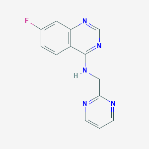 molecular formula C13H10FN5 B12244659 7-fluoro-N-[(pyrimidin-2-yl)methyl]quinazolin-4-amine 