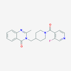 3-{[1-(3-Fluoropyridine-4-carbonyl)piperidin-4-yl]methyl}-2-methyl-3,4-dihydroquinazolin-4-one