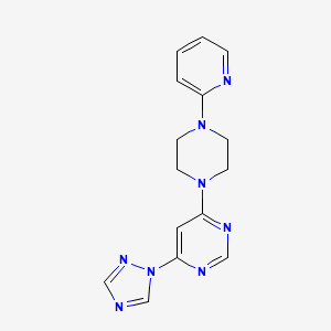 4-[4-(pyridin-2-yl)piperazin-1-yl]-6-(1H-1,2,4-triazol-1-yl)pyrimidine