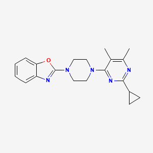 2-[4-(2-Cyclopropyl-5,6-dimethylpyrimidin-4-yl)piperazin-1-yl]-1,3-benzoxazole