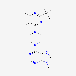 6-[4-(2-tert-butyl-5,6-dimethylpyrimidin-4-yl)piperazin-1-yl]-9-methyl-9H-purine