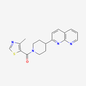 2-[1-(4-Methyl-1,3-thiazole-5-carbonyl)piperidin-4-yl]-1,8-naphthyridine