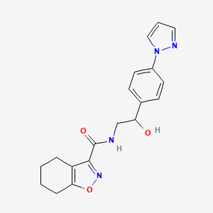 N-{2-hydroxy-2-[4-(1H-pyrazol-1-yl)phenyl]ethyl}-4,5,6,7-tetrahydro-1,2-benzoxazole-3-carboxamide