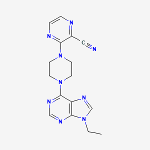 3-[4-(9-ethyl-9H-purin-6-yl)piperazin-1-yl]pyrazine-2-carbonitrile