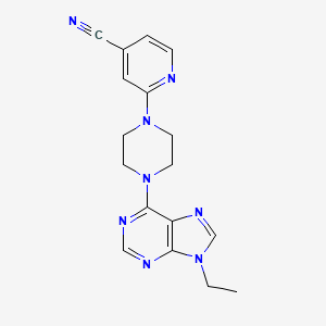 2-[4-(9-ethyl-9H-purin-6-yl)piperazin-1-yl]pyridine-4-carbonitrile