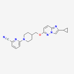 6-{4-[({2-Cyclopropylimidazo[1,2-b]pyridazin-6-yl}oxy)methyl]piperidin-1-yl}pyridine-2-carbonitrile