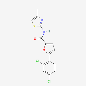 molecular formula C15H10Cl2N2O2S B1224478 5-(2,4-dichlorophenyl)-N-(4-methyl-2-thiazolyl)-2-furancarboxamide 
