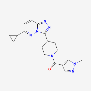 4-{6-cyclopropyl-[1,2,4]triazolo[4,3-b]pyridazin-3-yl}-1-(1-methyl-1H-pyrazole-4-carbonyl)piperidine