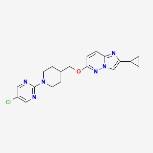 5-Chloro-2-{4-[({2-cyclopropylimidazo[1,2-b]pyridazin-6-yl}oxy)methyl]piperidin-1-yl}pyrimidine