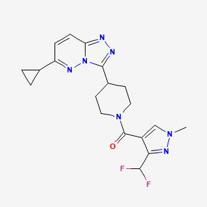 4-{6-cyclopropyl-[1,2,4]triazolo[4,3-b]pyridazin-3-yl}-1-[3-(difluoromethyl)-1-methyl-1H-pyrazole-4-carbonyl]piperidine