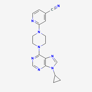 2-[4-(9-cyclopropyl-9H-purin-6-yl)piperazin-1-yl]pyridine-4-carbonitrile